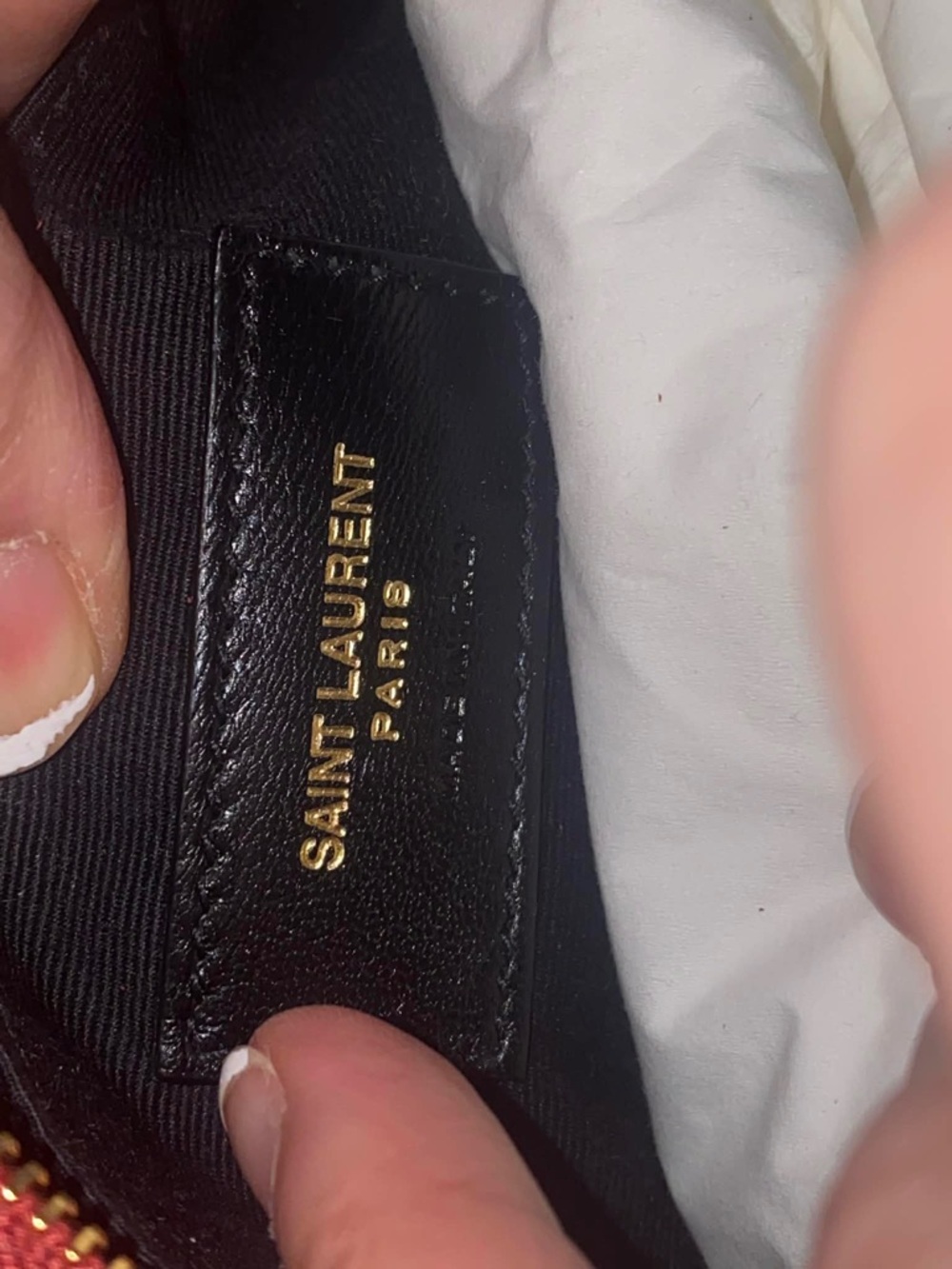 Saint Laurent Black Raffia Shoulder Bag with Contrast Cream Logo - Picture 6 of 16